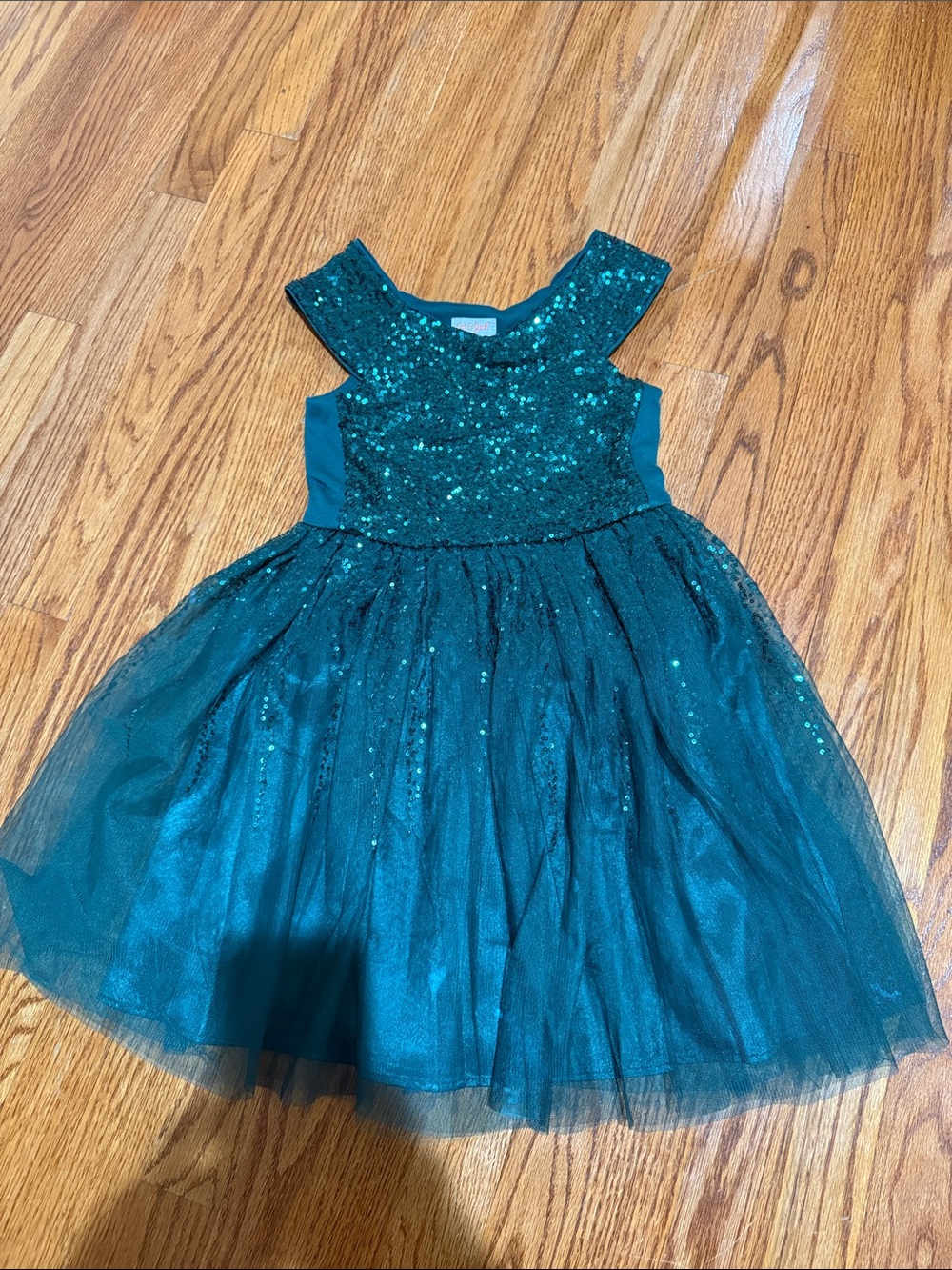 Cat & Jack Teal Sequin Tulle Dress for Kids